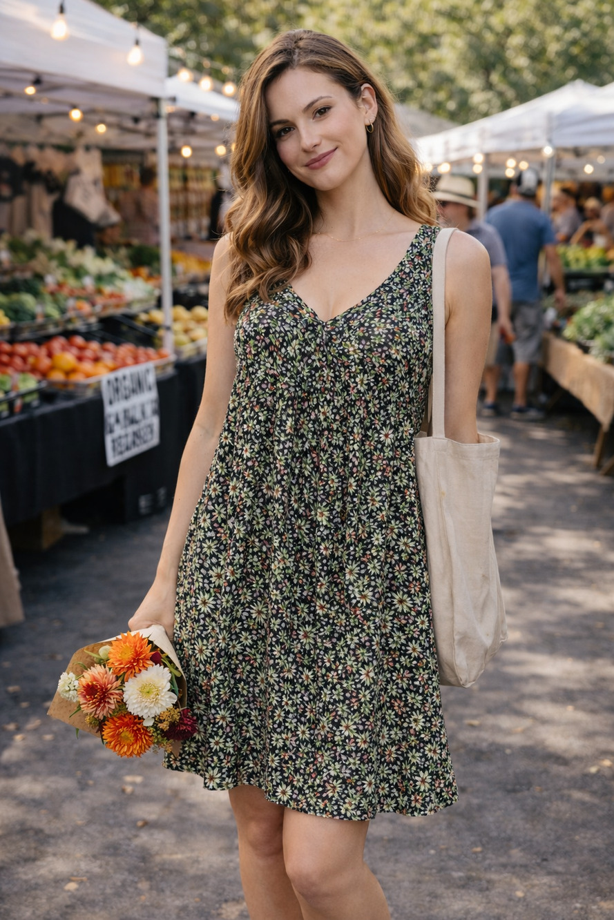 J. Jill Floral Sleeveless Multicolor Floral Shift Dress Size S